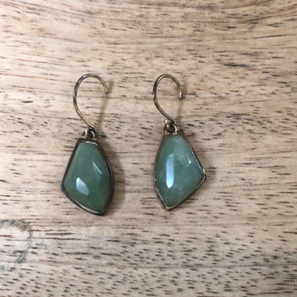 Chloe Isabel Gilded Reeds Aventurine Drop Earrings